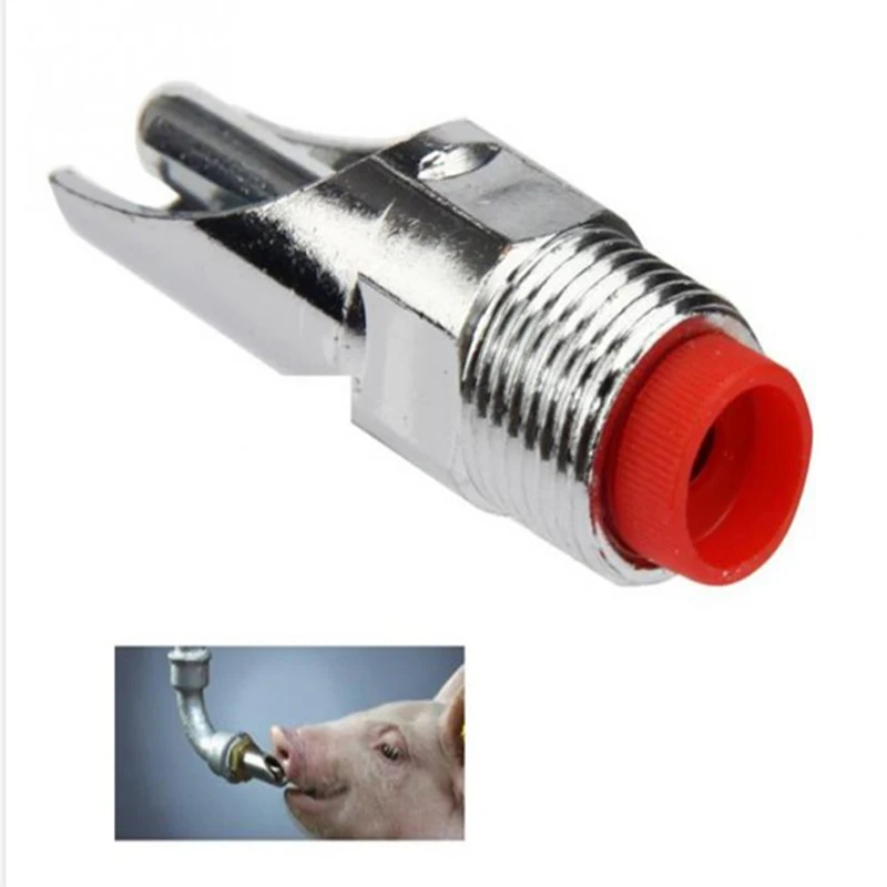 

5 Pcs Pig Stainless Steel Automatic Pig Feeder Pig Drinking Nipple Animal Drinkers Livestock Pig Farming Equipment