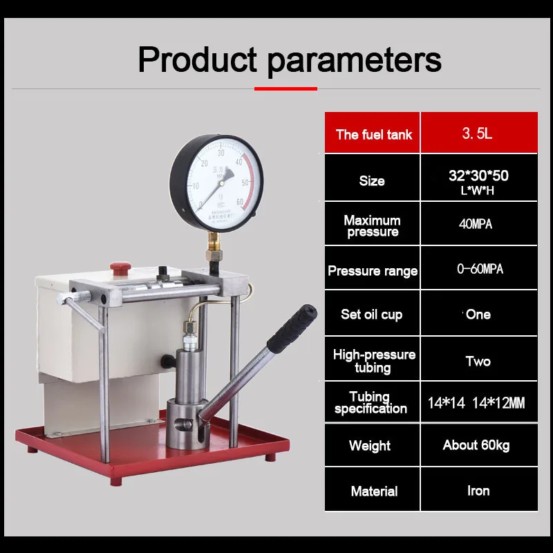 Тестер давления топливной форсунки легкий валидатор дизельный топливный бак 3 5 л