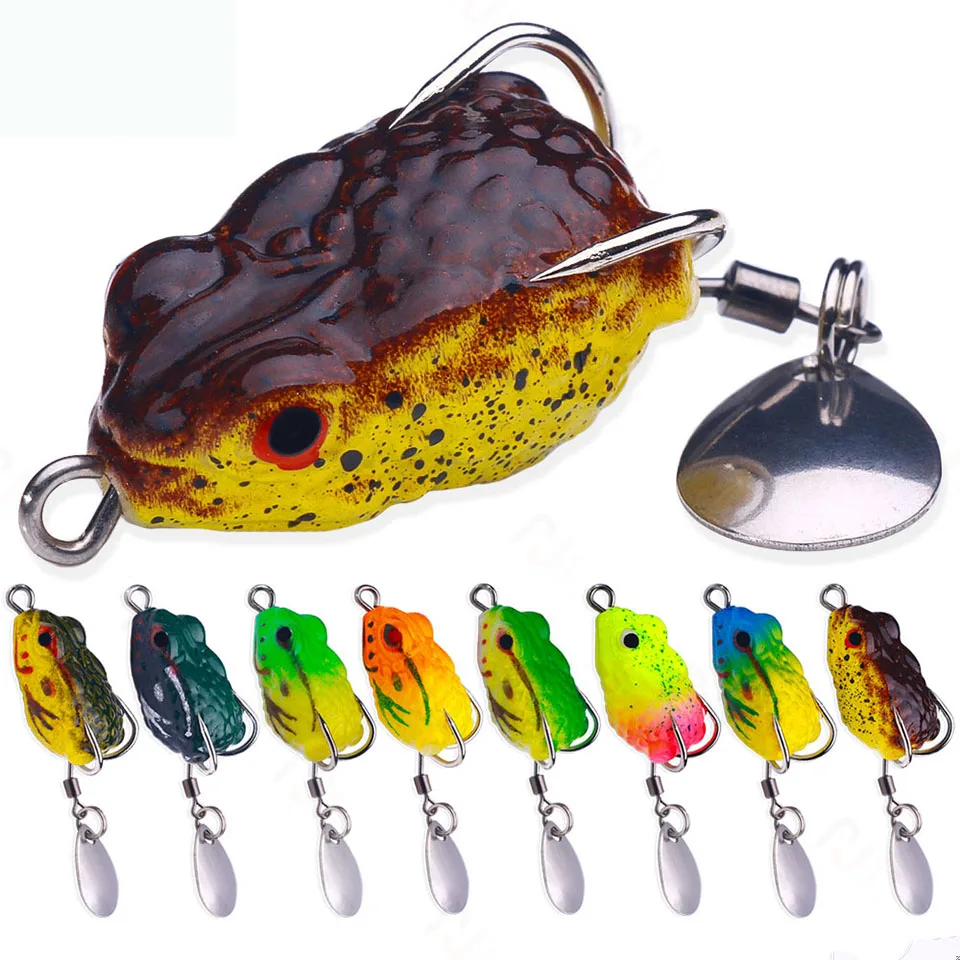 

1 piece Topwater Soft Frog Fishing Lures Crankbait Artificial Soft Bait Wobbler Tackle for Fishing