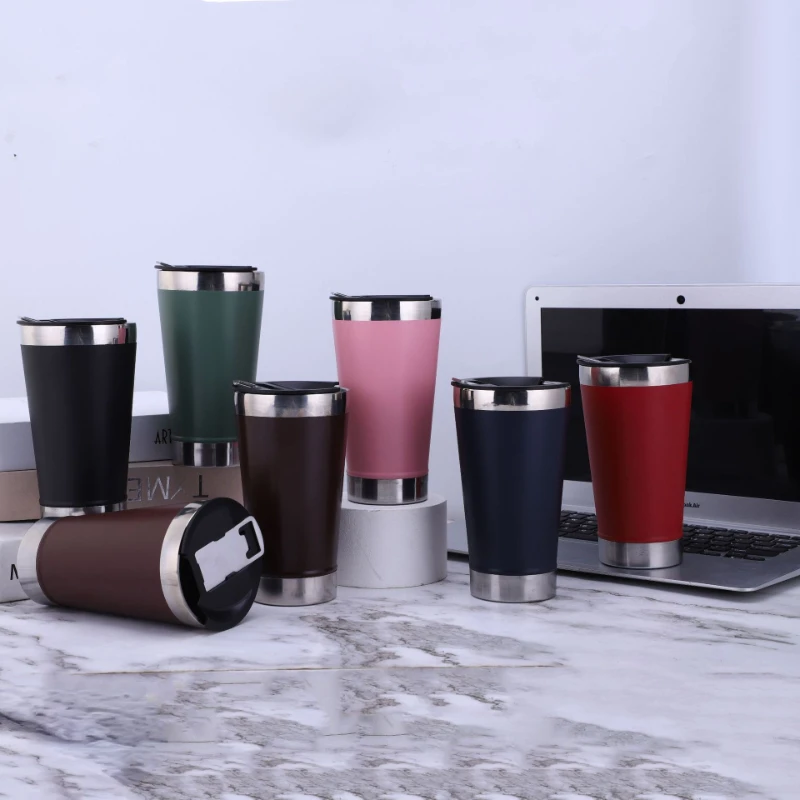 

473ml Beer Cups Thermal Cup with Bottle Opener Lid Stainless Steel Thermos Bottle for Tea Thermal Cups for Cold Beer Coffee Cup