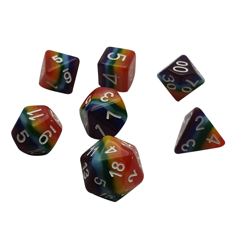 

2022 New 7Pcs Various Shape Resin Dices Board Game Props Club Party Puzzle Game Dices