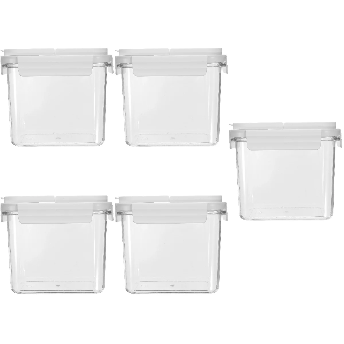 

5 Pack Clear Jar Cereal Containers Storage Sugar Rice Kitchen Flour Whole Grains Flip Top