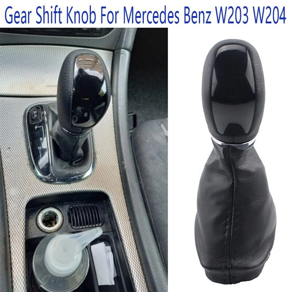 

1pc Auto Gear Shift Knob PU Leather Car Auto Interior Accessories Fit For Mercedes-Benz W203 W204 Automatic Transmission