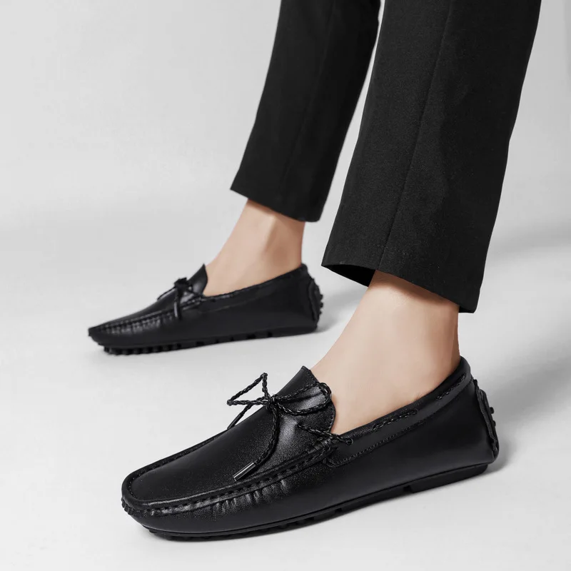 Дешевые лоферы из мягкой искусственной кожи Качественная мужская повседневная