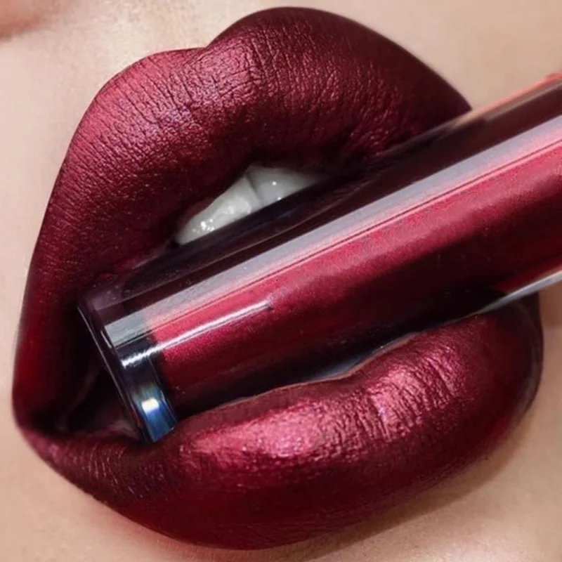 

Metallic Matte Liquid Lipstick Waterproof Long Lasting Non-Stick Cup Matte Shimmer Glitter Lip Gloss Women Lips Makeup 12 Colors