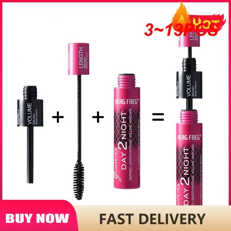 

3~13PCS In1 3D Fiber Mascara Black Eye Curling Eyelash Double Waterproof Full s Makeup Tool