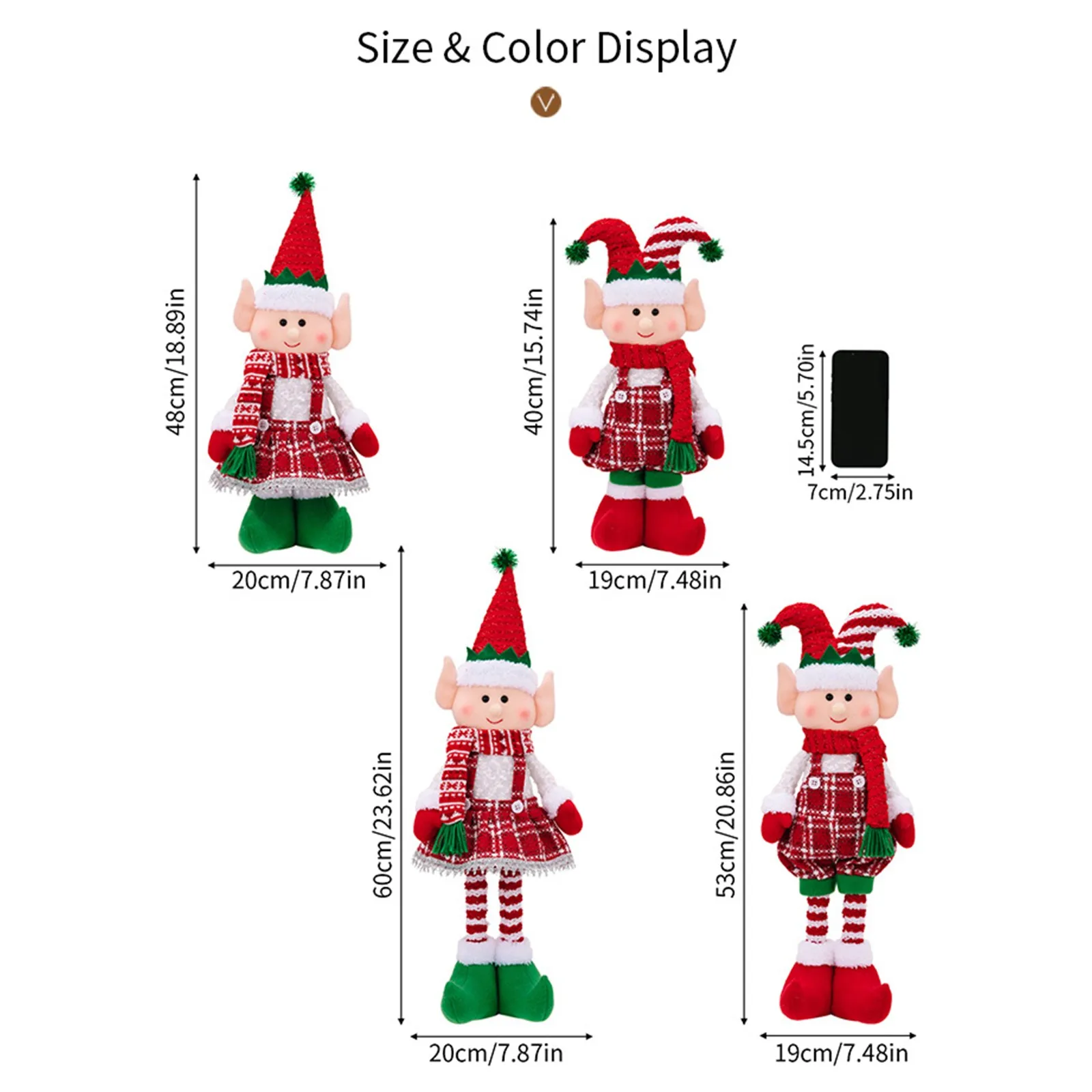 Новый рождественский богатый декор длинная борода плюшевая шапка безликий и