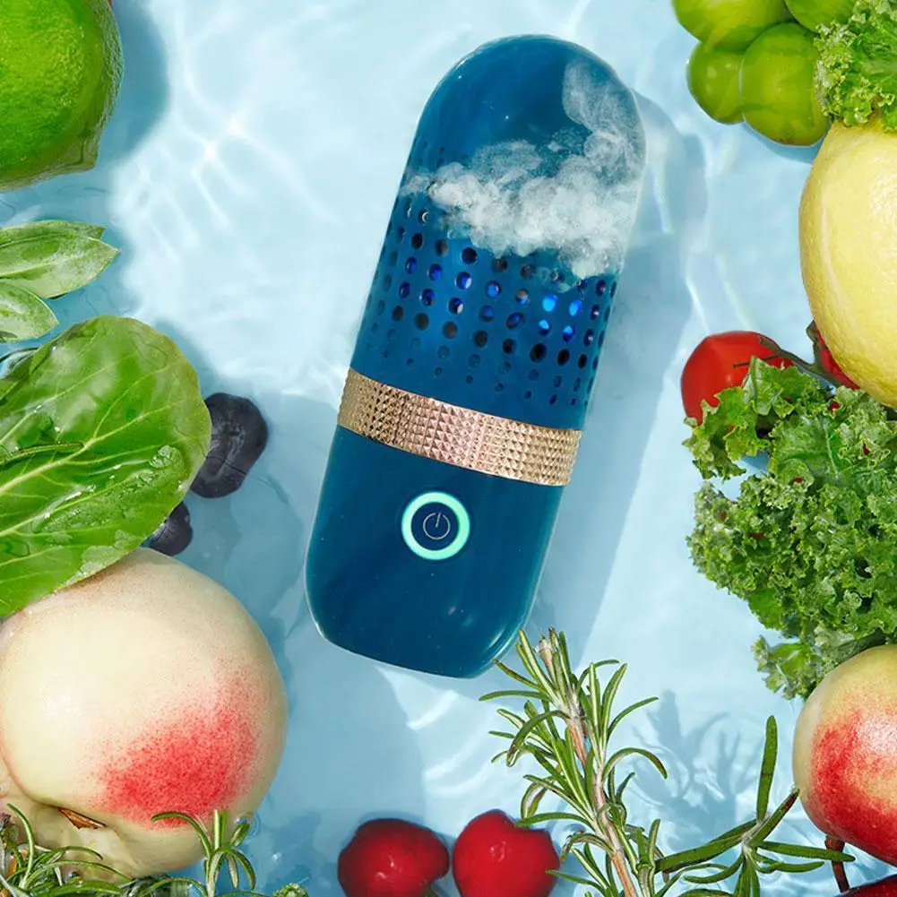 

Vegetable Cleaning Machine Portable Ultrasonic Washing Fruit Machine Cleaning Cleaner Multifunctional Mini USB Kitchen Vege S7A6