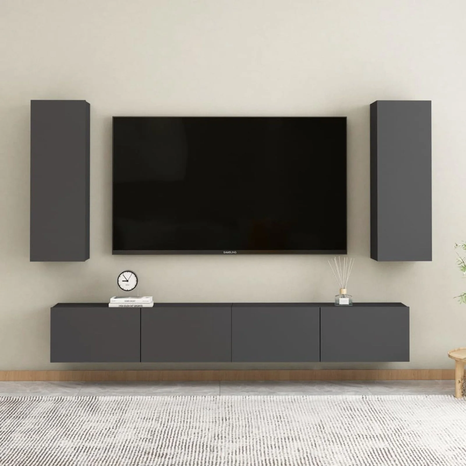 

TV Cabinet Gray 12"x11.8"x35.4" Chipboard