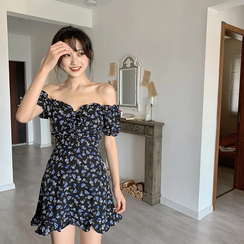 Женские платья с открытой спиной и пышными рукавами сексуальные элегантные