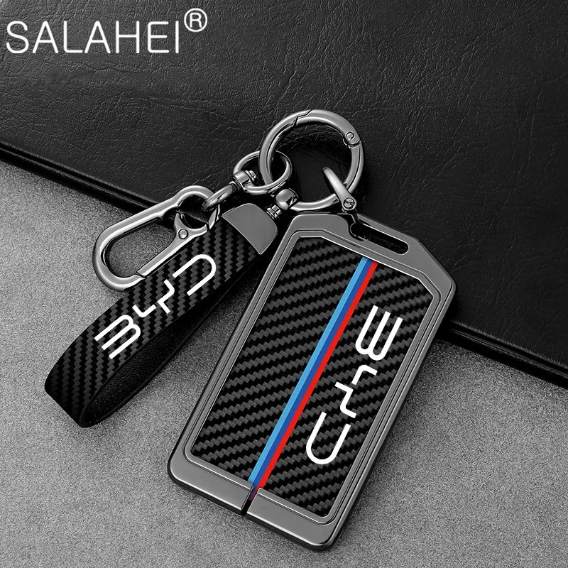 

Zinc Alloy Car Remote Key Fob Case Full Cover For BYD S7 S6 L3 M6 F3 F0 Card Protector Shell Bag Keyless Keychain Accessories
