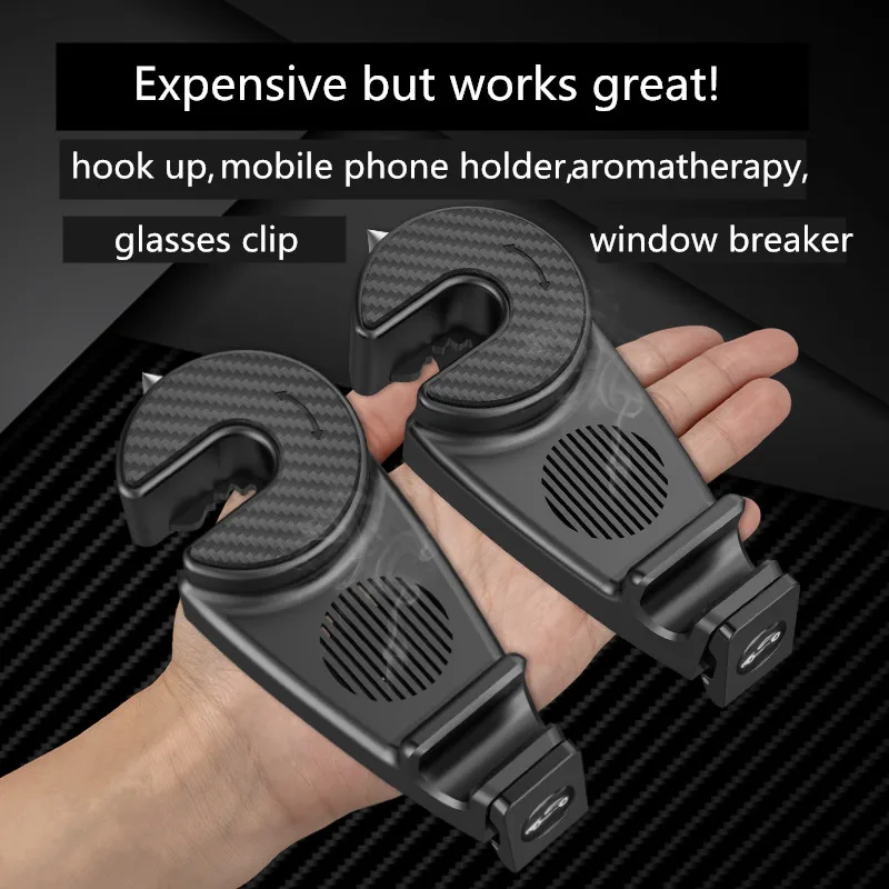 

Car multi-function seat back hidden hook interior accessories rear seat back with aromatherapy small hook