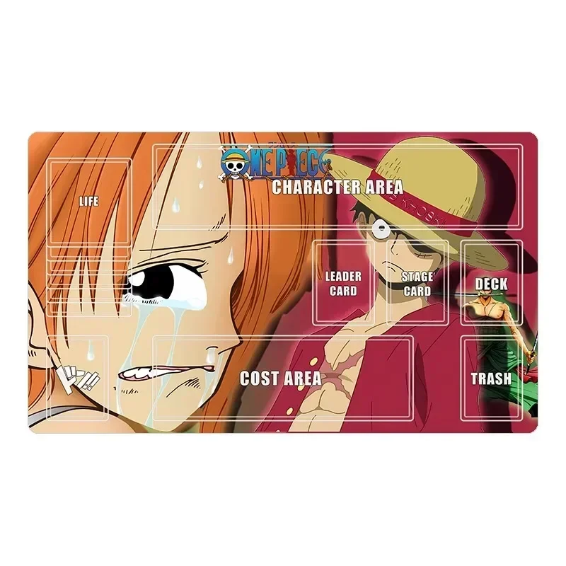 ONE PIECE Card Pad Monkey D Luffy Nami Roronoa Zoro Версия для одного человека DIY Боевой коврик Аниме