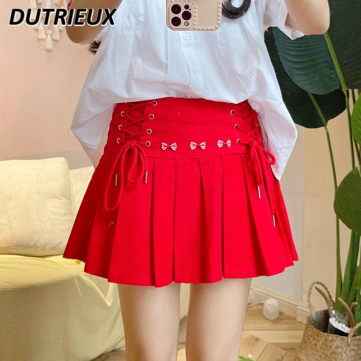 

2023 Summer New Korean Style High Waist Skirt Versatile Slimming Solid Color Mini Skirt Fashion Short Casual Skirt for Women