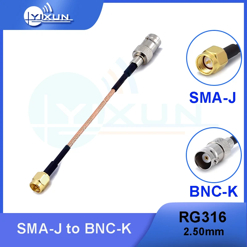 

BNC Female Jack Bulkhead To SMA Male SMA Plug RF Coaxial Jumper Pigtail Cable RG316 SMA-J to BNC-K Extension adapter cable