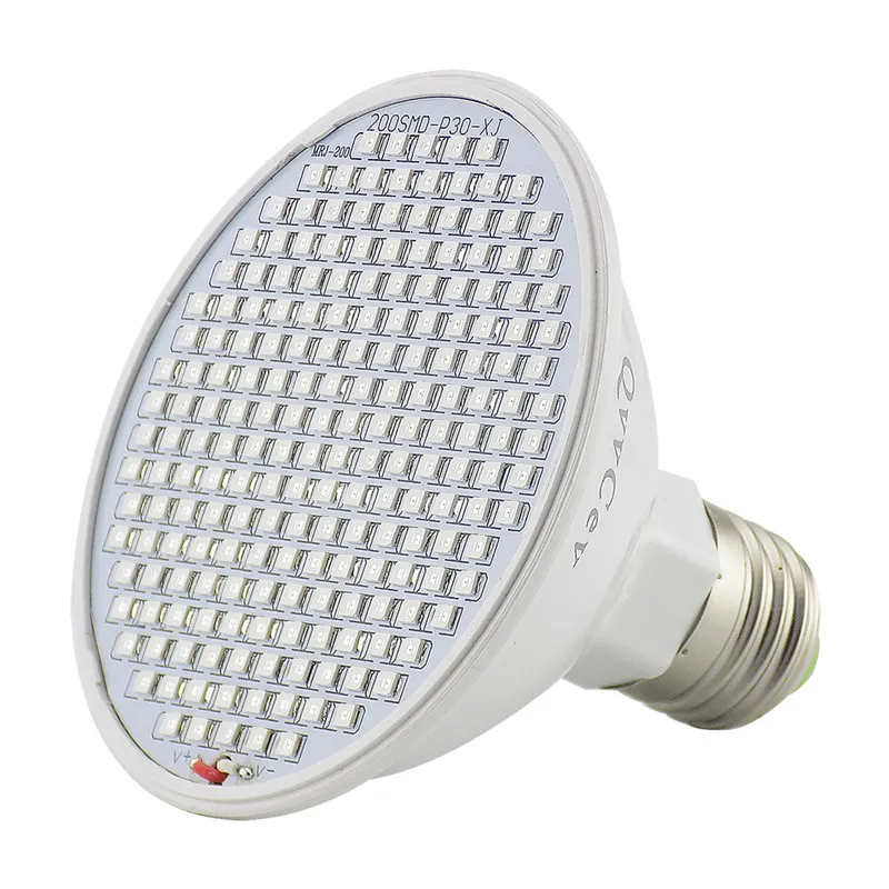 двойной 200 светодиодный светильник для выращивания растений цветов красная