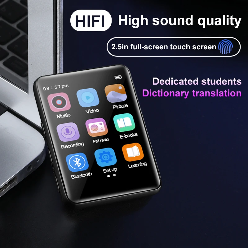 Фото 2,5-дюймовый полноэкранный mp3 mp4 Walkman Студенческая версия Мини-ультратонкий Bluetooth Портативный сенсорный экран mp5 Музыкальный плеер Поддержка автомобиля №4