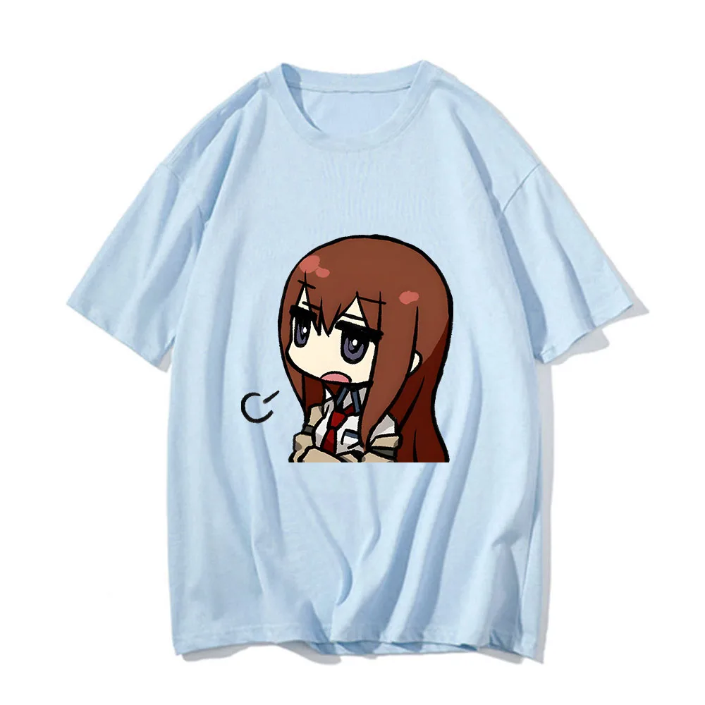 

Manga/Comic Steins Gate Kurisu Makise T-Shirts Sigh High Quality T Shirts Aesthetic 100% Cotton Women/men Short Sleeve Casual