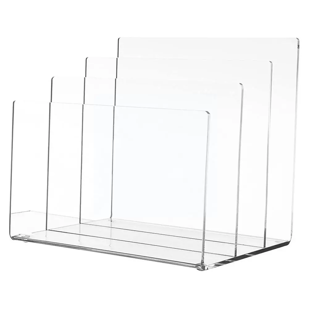 

Holder File Organizer Desktop Brochure Mail Acrylic Magazine Book Storage Stand Box Bin Transparent Sorter Folder Desk Pape H4K3