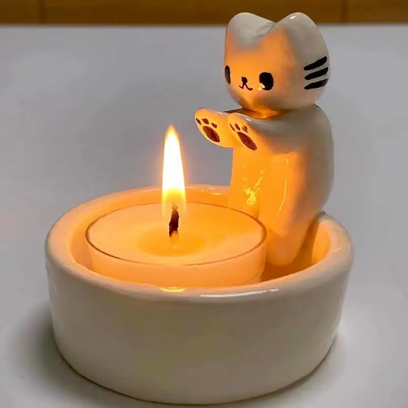 

Резиновый подсвечник котенок
