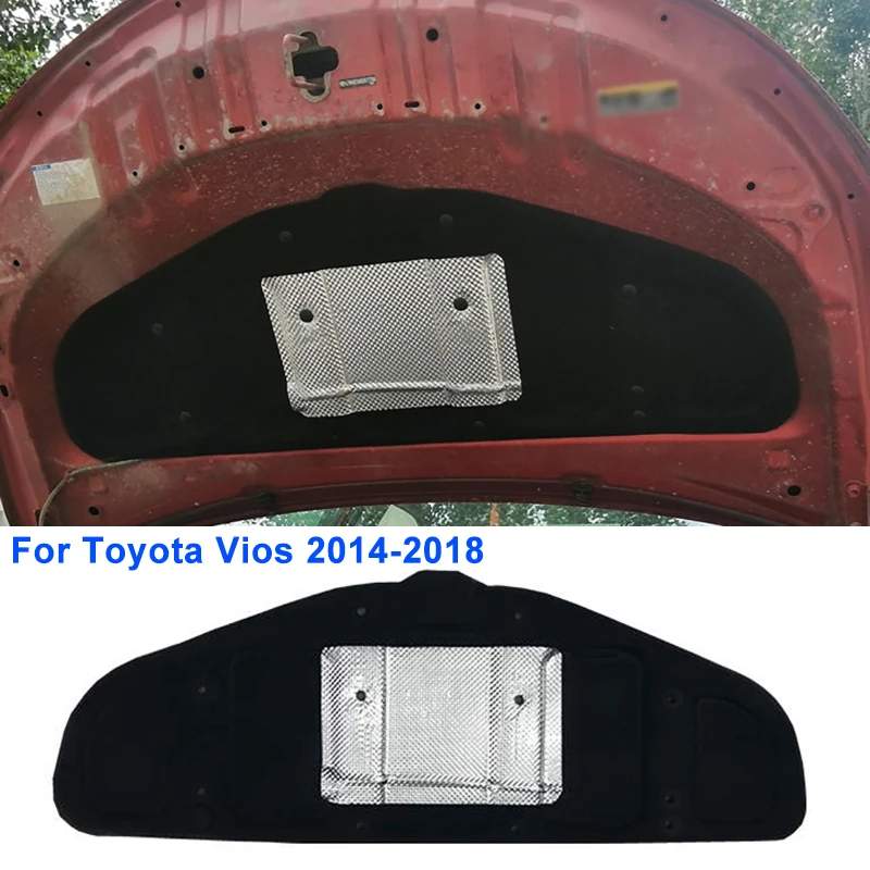 

1pc Car Front Hood Engine Soundproof Cotton Heat Insulation Pad for Toyota Vios 2004-2006/2008-2013/2014-2018