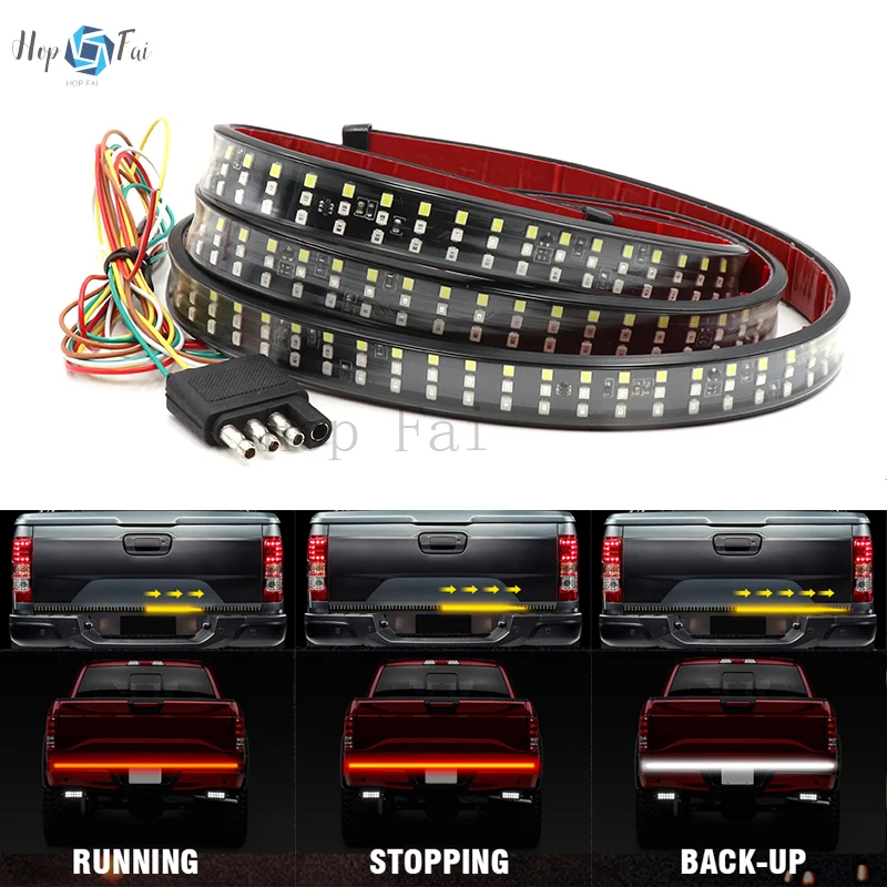 

Niscarda 60" Truck Tailgate LED Strip Light Bar Triple Row 5-Function With Reverse Brake Turn Signal For Jeep Pickup SUV Dodge