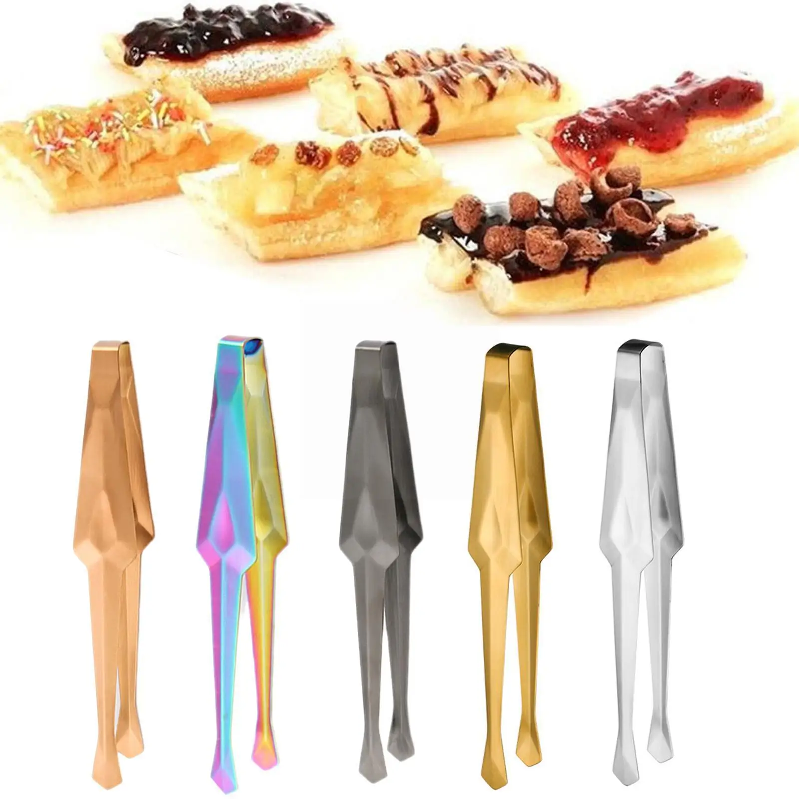 

Многоцветный стальной зажим, щипцы для льда, инструмент для хлеба, пищи, сахара, зажим для барбекю, щипцы, зажим для бара, кухонная утварь O4I5