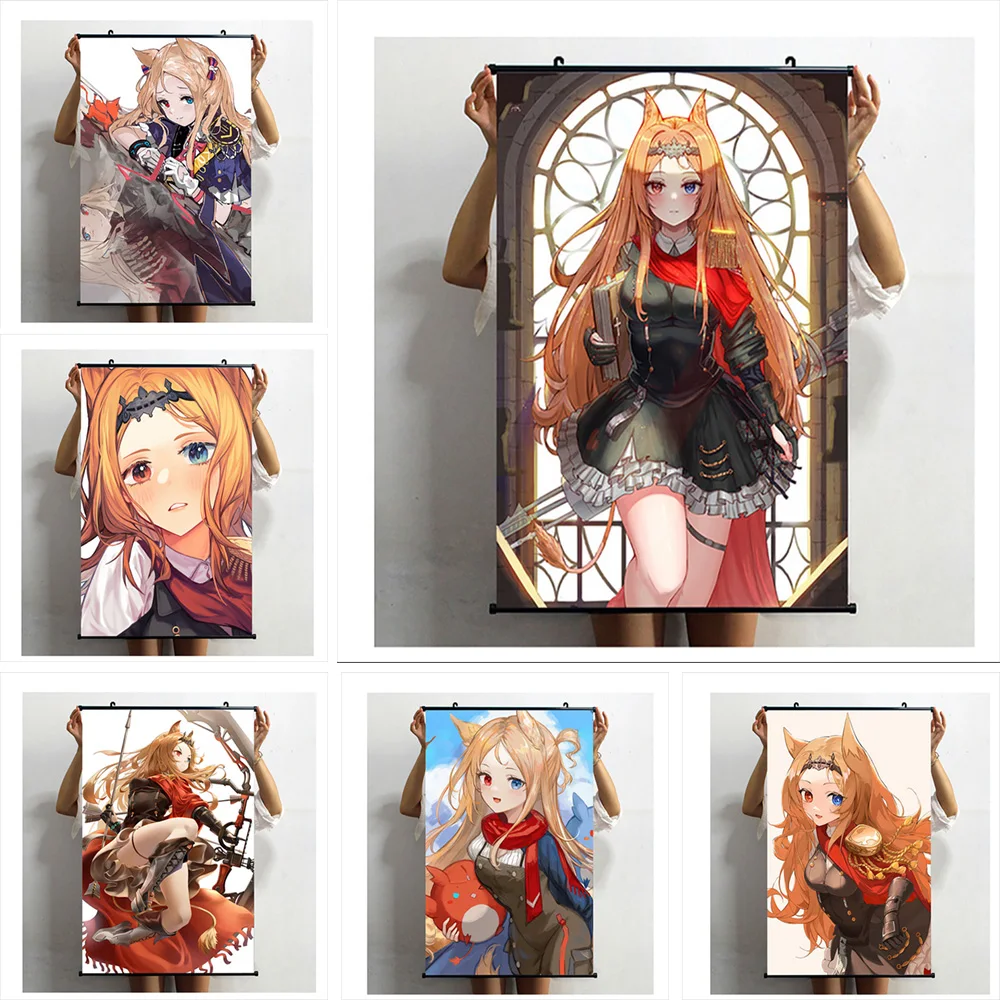 Arknight Archetto плакат Висячие свитки искусство росписи Аниме Холст Картины Настенная картина детская спальня
