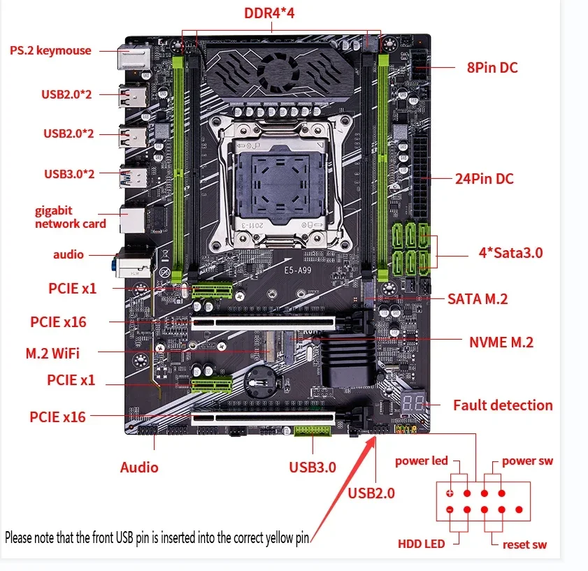 Комплект материнской платы QIYIDA X99 xeon LGA2011-3 E5 2680 V4 4*8 ГБ = 32 3200 МГц 4 канала DDR4 SATA 3 0 nvme