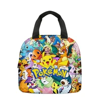 pokemon pikachu lunch bag cooler tote portable insulated box student thermal cold food container school picnic travel lunchbox