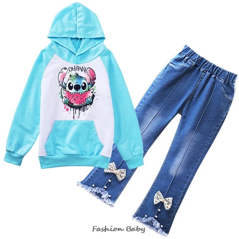 Лидер продаж модный спортивный костюм для девочек-подростков из Лило и ститча