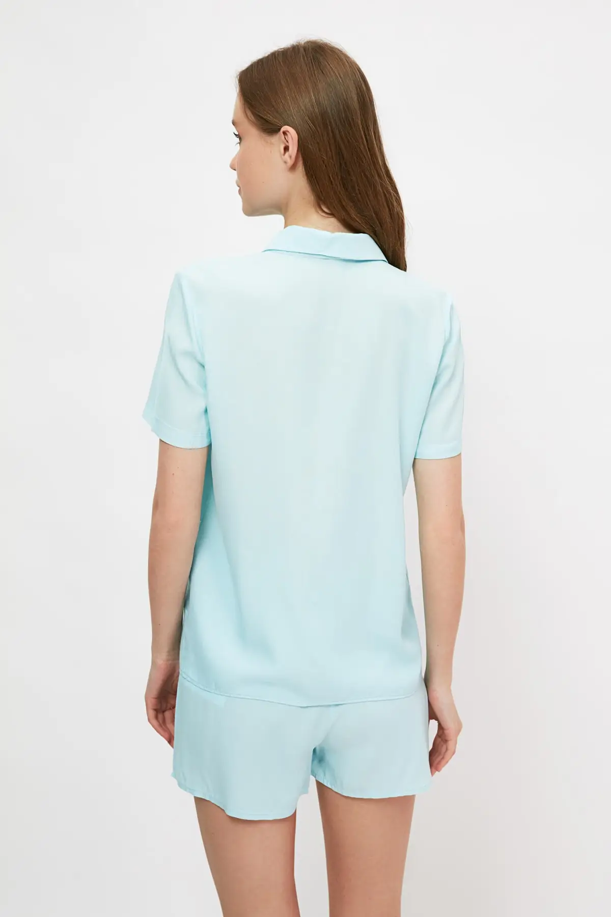 

Trendyol Cat Embroideried Woven Pajamas set THMSS21PT0593