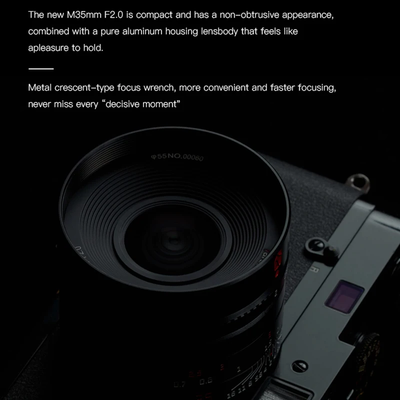 7artisans M35 мм F2.0 35 полный каркас для портретной основной ручной камеры объектив Leica