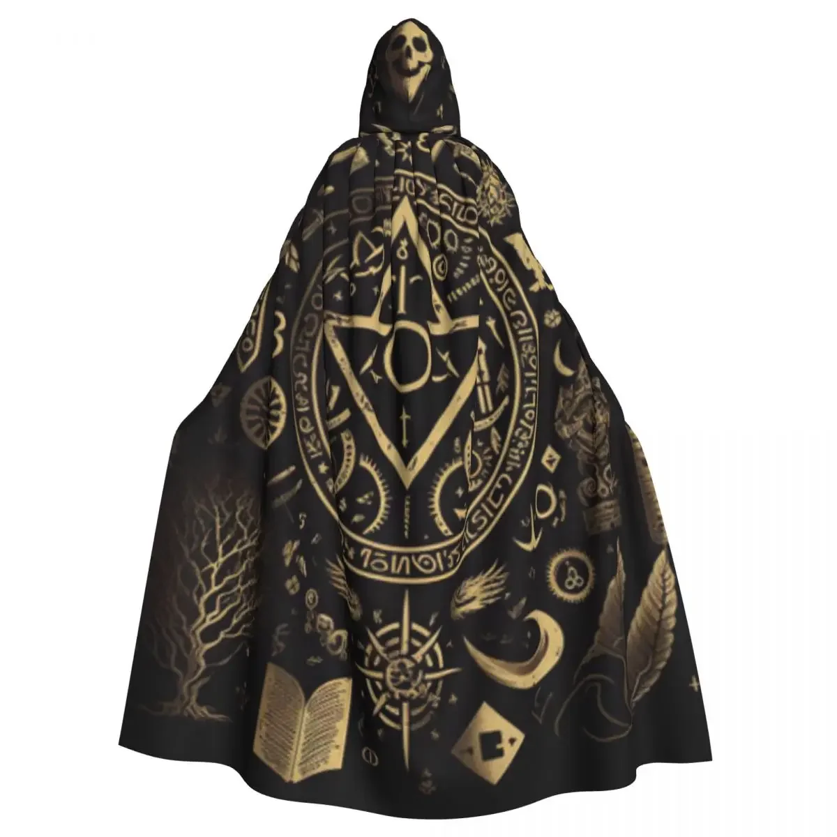 Унисекс взрослый магия с капюшоном длинный костюм ведьмы косплей