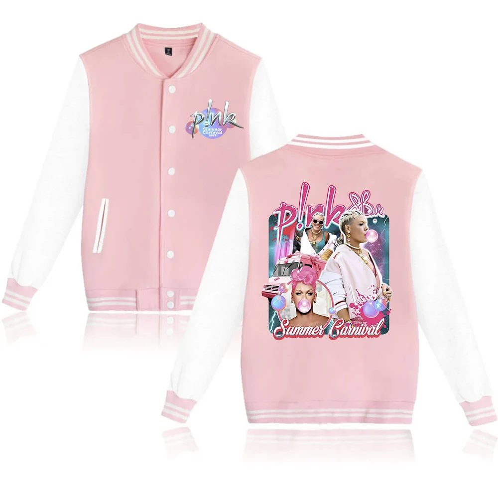 P!nk розовая летняя Карнавальная бейсбольная форма куртка на пуговицах спортивная