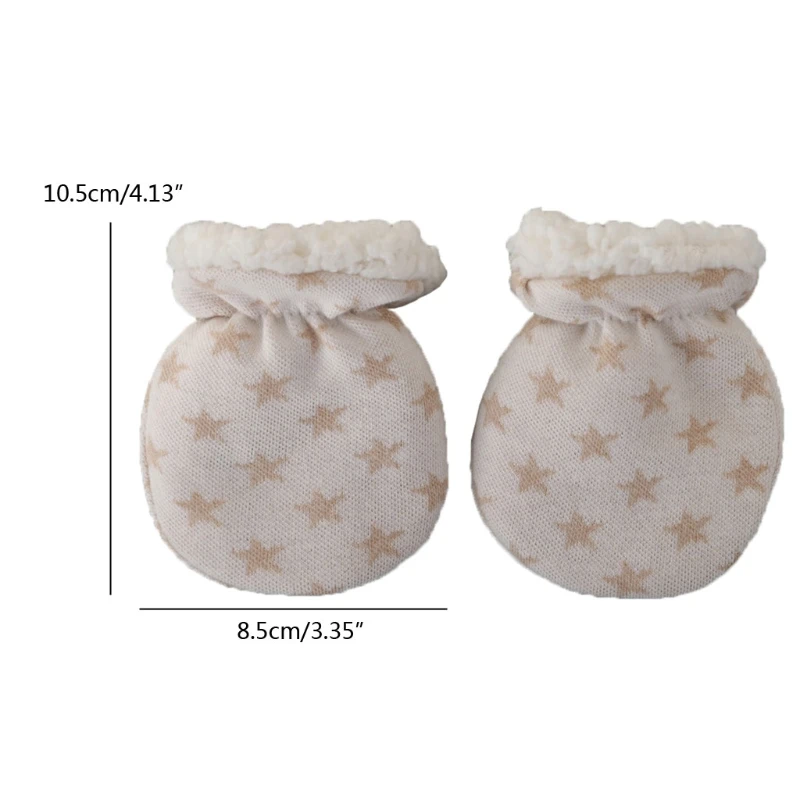 

Windproof Simple Cute Baby Knitting Mitten Newborn Anti-eat Hand Anti-grab Face Protect Glove Baby Mitten Color Matching