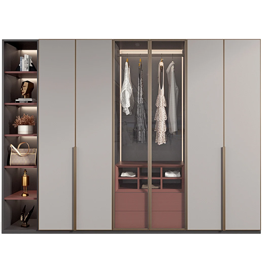 Изготовленные на заказ строительные Шкафы для спальни шкафы хранения гардероба