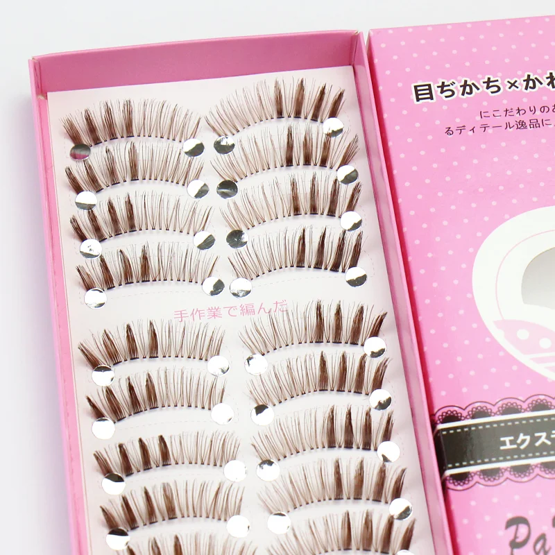 Искусственные ресницы ручной работы коричневые накладные рыболовная леска