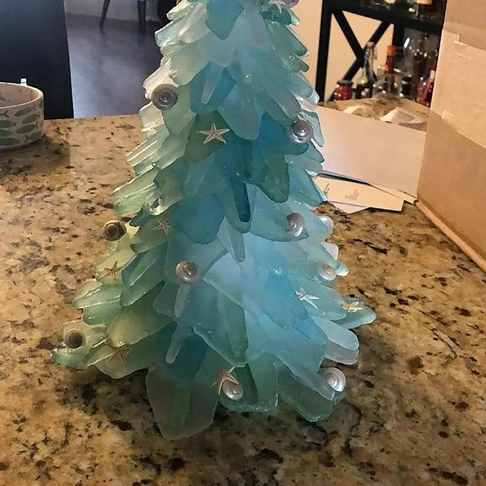 

Sea Glass Christmas Tree Diy Christmas Ornaments Home Ocean Wedding Creature Decoration Party Diy Ornament Xmas Marine Resi H7u0