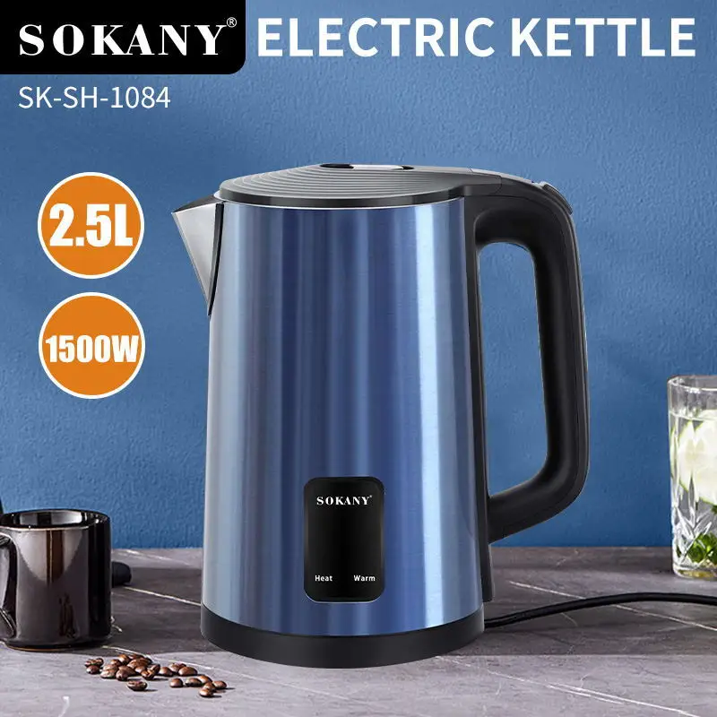 

1500W Electric Kettle Fast Hot boiling Stainless Water Kettle Teapot Intelligent Temperature Control Anti-Overheat 2.5L