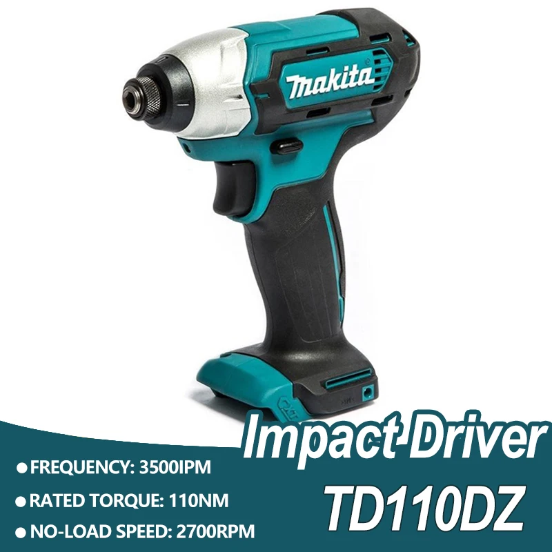 

Шуруповерт ударный Makita аккумуляторный, 12 В, со светодиодсветильник