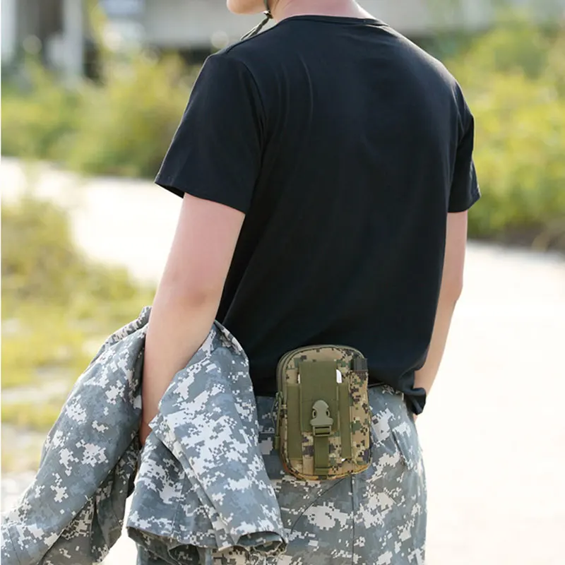 New Outdoor Tactical Phone Pouch Hunting Airsoft Molle Hip Waist Belt Clip Bag Wallet EDC Gadget Pouch Tool Dump Drop Bag Holder