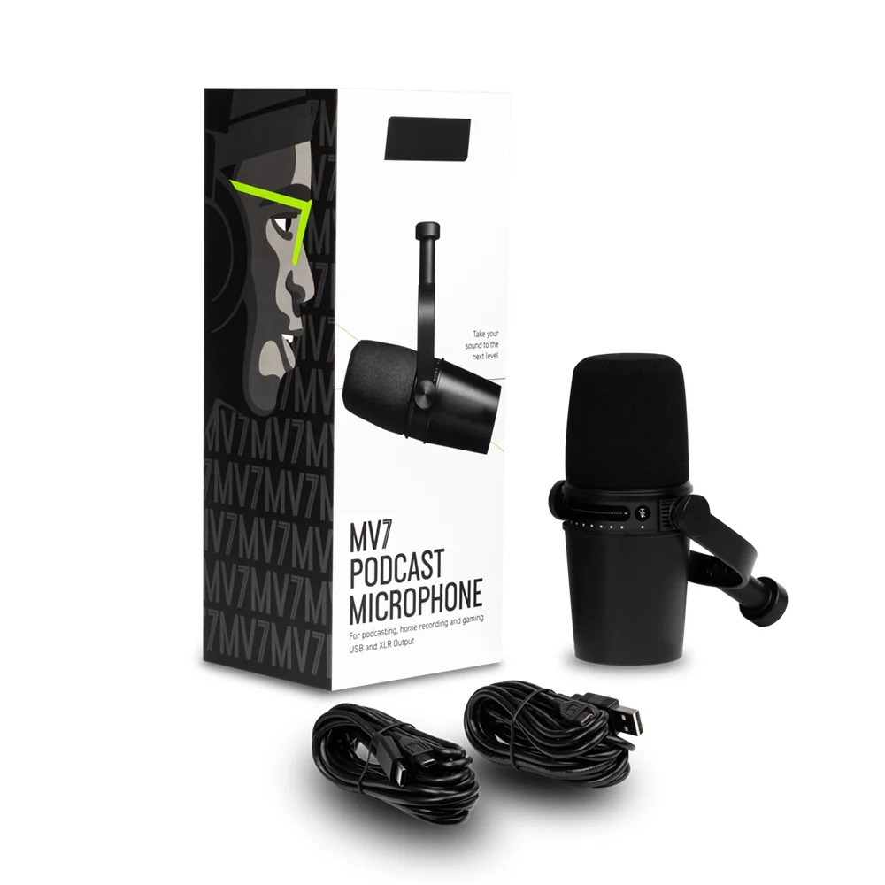 

Microphone mv7 usb podcast microphone for podcasting conference room desktop usb mic sound card desktop notebook computer