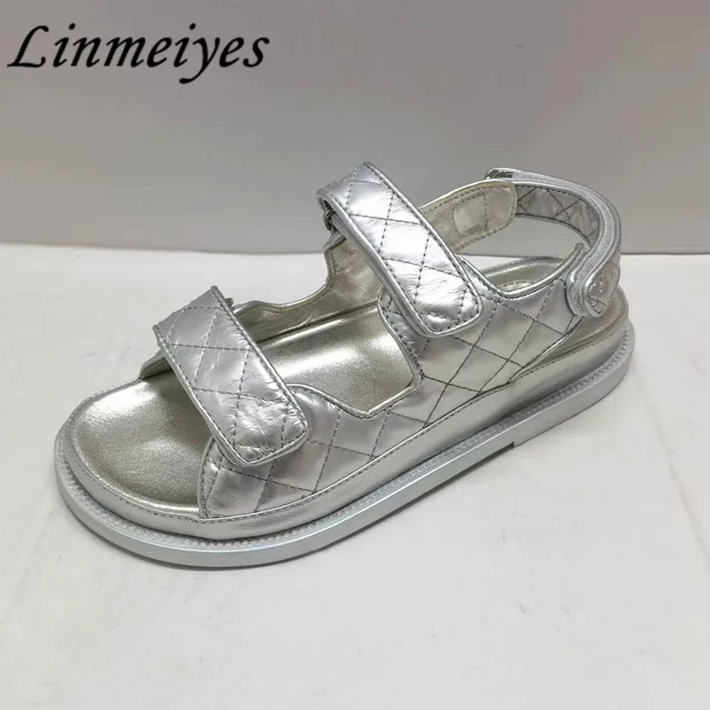 

Hot Sale Flat Sandals Women Buckle Strap Rome Shoes Summer Casual Comfort Shoes Woman Front & Rear Strap Modern Sandals Female