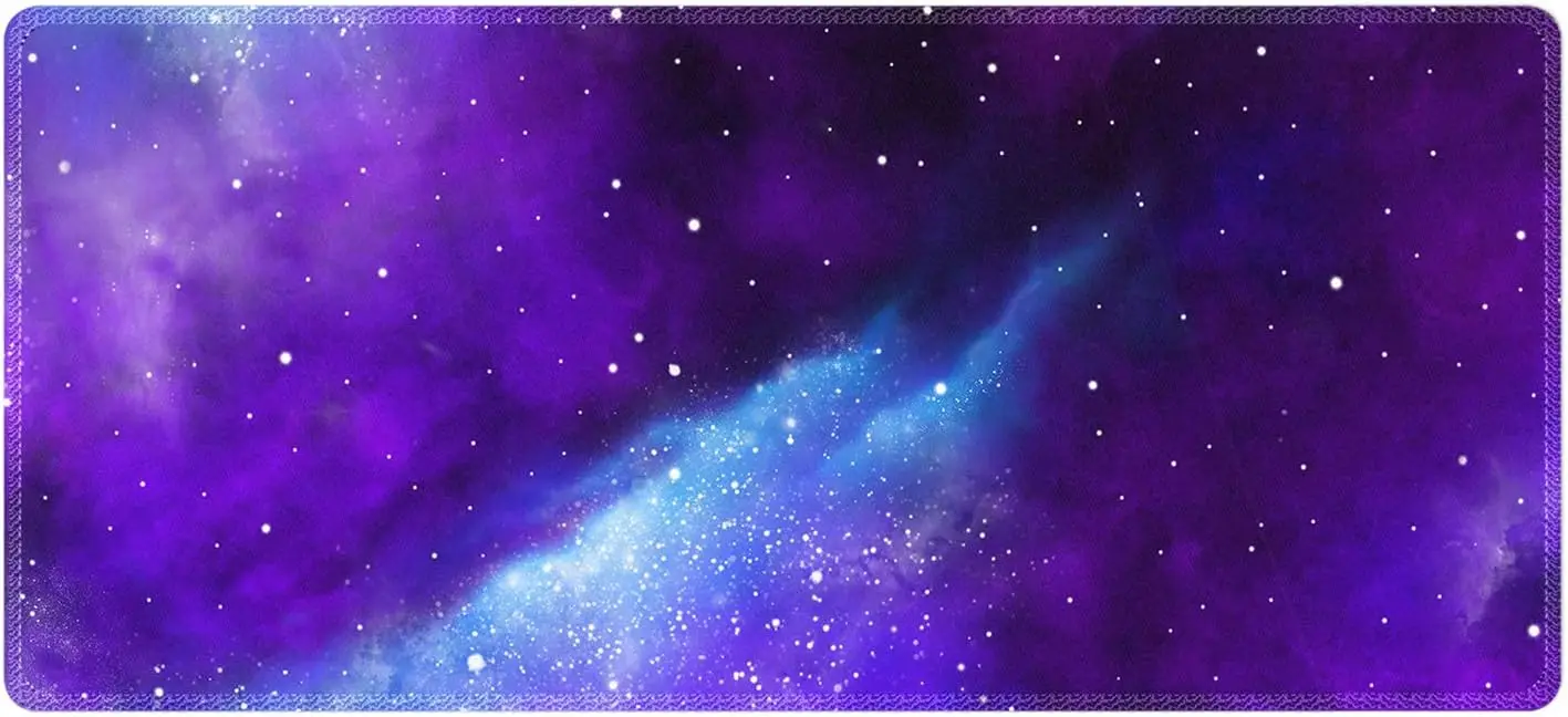 

Extra Large Extended Galaxy Gaming Desk Mat Non-Slip Rubber Pads Stitched Edges XXL Mouse Pad 35.4 x 15.7 inch for Office Laptop