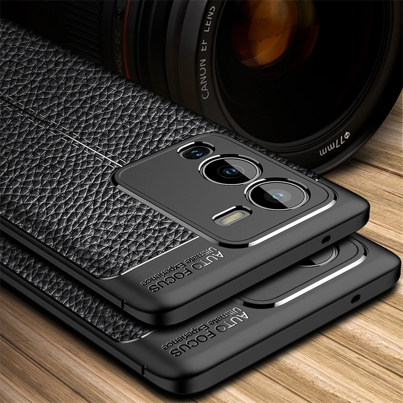 For Cover Vivo V25 Pro Case For Vivo V25 Pro Capas Coque Phone Back Shockproof Bumper TPU Leather For Fundas Vivo V25 Pro Cover