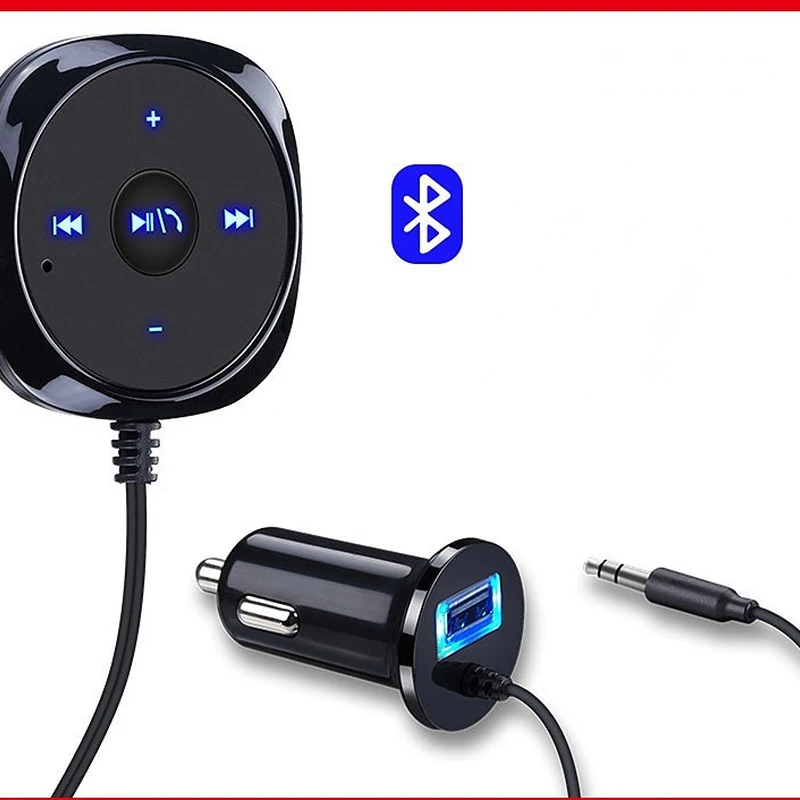

Handsfree Cigarette lighter Magnetic Base Bluetooth-Compatible Car Kit MP3 3.5mm AUX Audio Music Receiver Adapter USB Charger