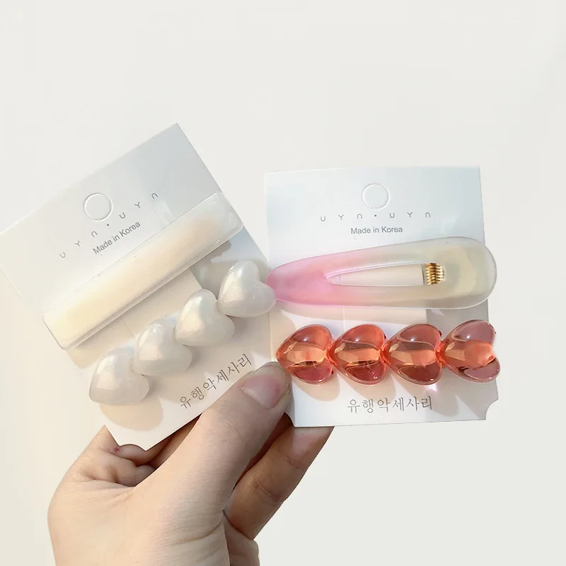 

2pcs/lot Fashion Hair Clips Snap Hairpins Women Hair Barrette Metal Claw Clip Cute Kids Hairgrip Girls Hair Accessories