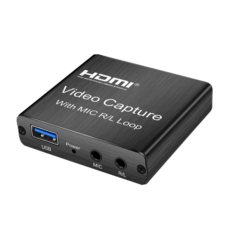 4K HDMI Video Capture Card 1080p Board Game Capture Card USB 2.0 Recorder Box Device for Live Streaming Video Recording Loop Out enlarge