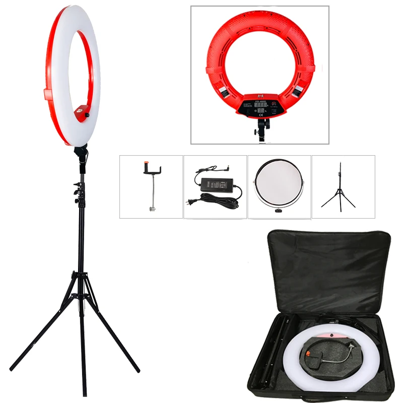 

Yidoblo FD-480II 96W Studio Dimmable LED Ring Lamp Kit 480 LEDs Video Light Lamp Photographic Lighting + Stand (2M)+ Bag